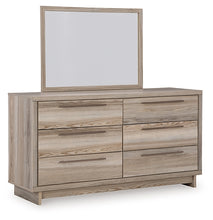 Load image into Gallery viewer, Hasbrick King Panel Headboard with Mirrored Dresser
