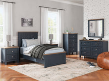 Load image into Gallery viewer, Landocken Twin Panel Bed with Mirrored Dresser
