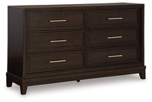 Load image into Gallery viewer, Neymorton Queen Upholstered Panel Bed with Dresser and 2 Nightstands
