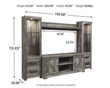 Load image into Gallery viewer, Wynnlow 4-Piece Entertainment Center
