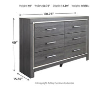 Load image into Gallery viewer, Lodanna Full Panel Bed with Mirrored Dresser
