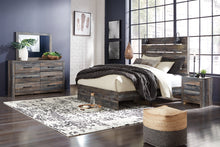 Load image into Gallery viewer, Drystan Queen Panel Bed with 2 Storage Drawers with Mirrored Dresser, Chest and 2 Nightstands
