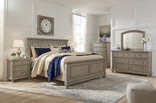 Load image into Gallery viewer, Lettner King Panel Bed with Mirrored Dresser, Chest and Nightstand
