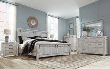 Load image into Gallery viewer, Brashland  Panel Bed With Mirrored Dresser And 2 Nightstands
