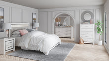 Load image into Gallery viewer, Altyra Queen Panel Bed with Mirrored Dresser
