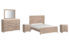 Load image into Gallery viewer, Senniberg Queen Panel Bed with Mirrored Dresser and 2 Nightstands
