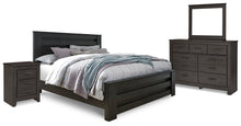 Load image into Gallery viewer, Brinxton King Panel Bed with Mirrored Dresser and Nightstand
