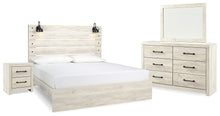 Load image into Gallery viewer, Cambeck King Panel Bed with Mirrored Dresser and Nightstand
