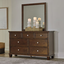 Load image into Gallery viewer, Danabrin Twin Panel Bed with Mirrored Dresser
