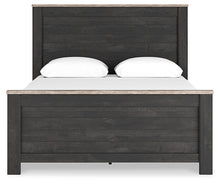 Load image into Gallery viewer, Nanforth Queen Panel Bed with Mirrored Dresser and Chest
